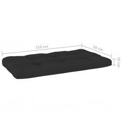 Ogrodowa sofa środkowa z palet, szara, drewno sosnowe
