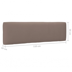 Ogrodowa sofa środkowa z palet, szara, drewno sosnowe