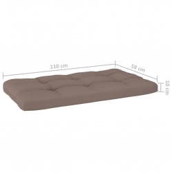 Ogrodowa sofa środkowa z palet, szara, drewno sosnowe