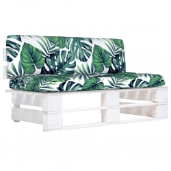 Ogrodowa sofa środkowa z palet, biała, drewno sosnowe