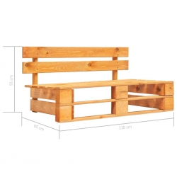 Ogrodowa sofa środkowa z palet, miodowy brąz, drewno sosnowe