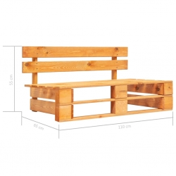 Ogrodowa sofa środkowa z palet, miodowy brąz, drewno sosnowe