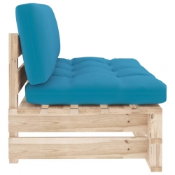 Ogrodowa sofa środkowa z palet, impregnowane drewno sosnowe