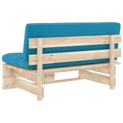 Ogrodowa sofa środkowa z palet, impregnowane drewno sosnowe