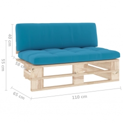 Ogrodowa sofa środkowa z palet, impregnowane drewno sosnowe