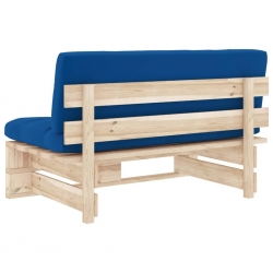Ogrodowa sofa środkowa z palet, impregnowane drewno sosnowe