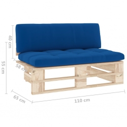 Ogrodowa sofa środkowa z palet, impregnowane drewno sosnowe