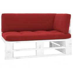 Ogrodowa sofa narożna z palet, biała, drewno sosnowe