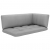 Ogrodowa sofa narożna z palet, czarna, drewno sosnowe