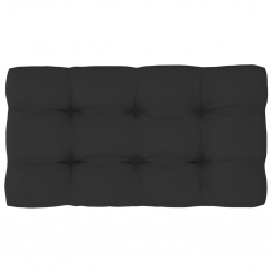 Ogrodowa sofa narożna z palet, czarna, drewno sosnowe