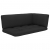 Ogrodowa sofa narożna z palet, czarna, drewno sosnowe