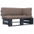 Ogrodowa sofa narożna z palet, czarna, drewno sosnowe