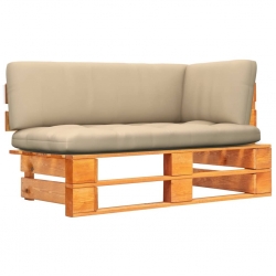Ogrodowa sofa narożna z palet, miodowy brąz, drewno sosnowe
