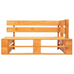 Ogrodowa sofa narożna z palet, miodowy brąz, drewno sosnowe