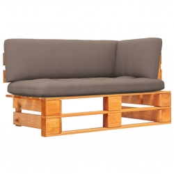Ogrodowa sofa narożna z palet, miodowy brąz, drewno sosnowe