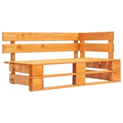 Ogrodowa sofa narożna z palet, miodowy brąz, drewno sosnowe