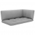 Sofa 2-os. z palet, z poduszkami, szara, drewno sosnowe