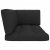 Sofa 2-osobowa z palet, z poduszkami, czarna, drewno sosnowe
