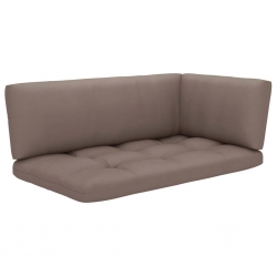 Sofa 2-osobowa z palet, z poduszkami, czarna, drewno sosnowe