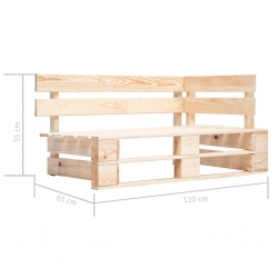 Sofa 2-osobowa z palet, z poduszkami, impregnowane drewno