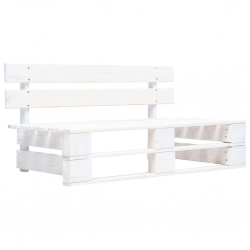 6-częściowy zestaw wypoczynkowy z palet, z poduszkami, biały