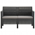 2-osobowa sofa ogrodowa z poduszkami, antracytowa, PP