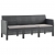 3-osobowa sofa ogrodowa z poduszkami, antracytowa, PP