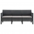 3-osobowa sofa ogrodowa z poduszkami, antracytowa, PP
