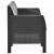3-osobowa sofa ogrodowa z poduszkami, antracytowa, PP