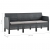 3-osobowa sofa ogrodowa z poduszkami, antracytowa, PP