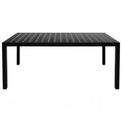 9-częściowy zestaw mebli ogrodowych, aluminium, czarny