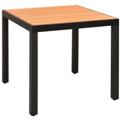 5-częściowy zestaw mebli ogrodowych, aluminiowy, czarny