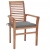Krzesła stołowe z szarymi poduszkami, 6 szt., drewno tekowe