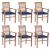 Krzesła stołowe z kobaltowymi poduszkami, 6 szt., drewno tekowe