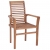 Krzesła stołowe z kremowymi poduszkami, 8 szt., drewno tekowe