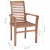 Krzesła stołowe z bordowymi poduszkami, 8 szt., drewno tekowe