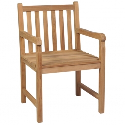 Krzesła ogrodowe, 6 szt., beżowe poduszki, drewno tekowe