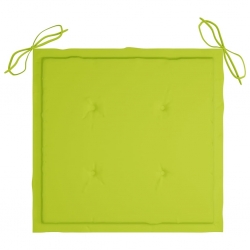 Sztaplowane krzesła ogrodowe z poduszkami, 6 szt., tekowe