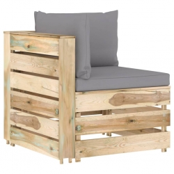 Ogrodowa sofa 2-os z poduszkami, impregnowane na zielono drewno