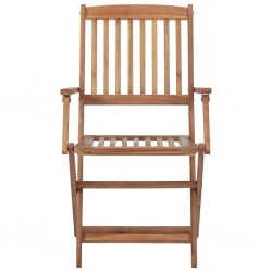 Składane krzesła ogrodowe, 8 szt., lite drewno akacjowe