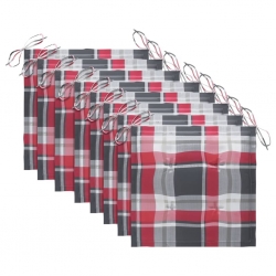 Krzesła ogrodowe z poduszkami, 8 szt., lite drewno akacjowe