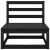 2-osobowa sofa ogrodowa, czarna, lite drewno sosnowe