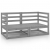 2-osobowa sofa ogrodowa, szara, lite drewno sosnowe