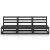 3-osobowa sofa ogrodowa, czarna, lite drewno sosnowe