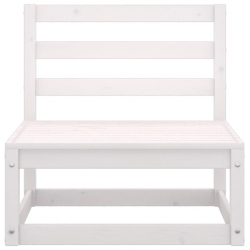 4-osobowa sofa ogrodowa, biała, lite drewno sosnowe