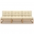 3-osobowa sofa z poduszkami, lite drewno sosnowe