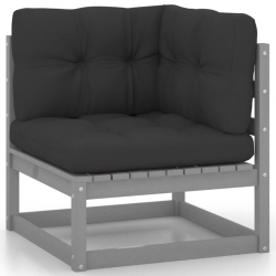 3-osobowa sofa ogrodowa z poduszkami, lite drewno sosnowe