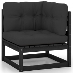 3-osobowa sofa ogrodowa z poduszkami, lite drewno sosnowe