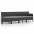 4-osobowa sofa ogrodowa z poduszkami, antracytowa, PP