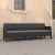 4-osobowa sofa ogrodowa z poduszkami, antracytowa, PP